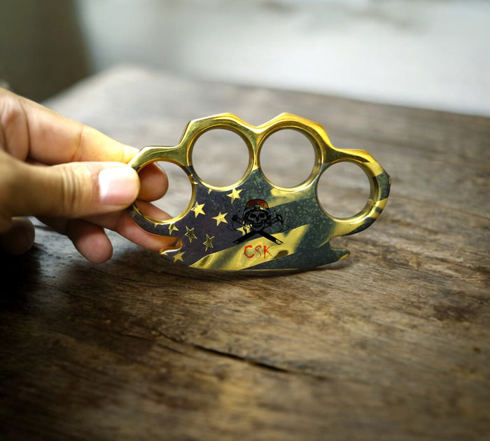 America Flag Brass Knuckle cskforged