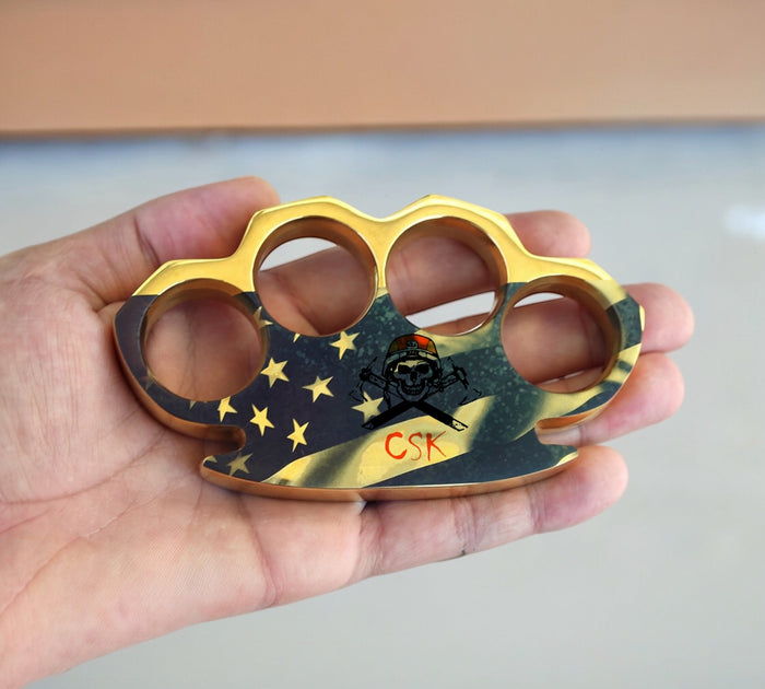 America Flag Brass Knuckle cskforged