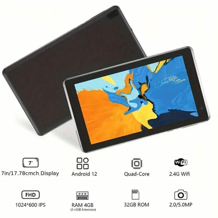 Android 12.0, Dual Camera 7" Tablet with 32GB RAM & Storage DailySale