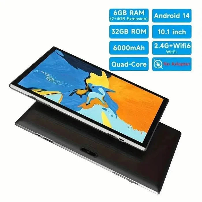 Android 14 10-Inch Tablet 2GB+4GB RAM + 32GB ROM + 1TB Expanded DailySale