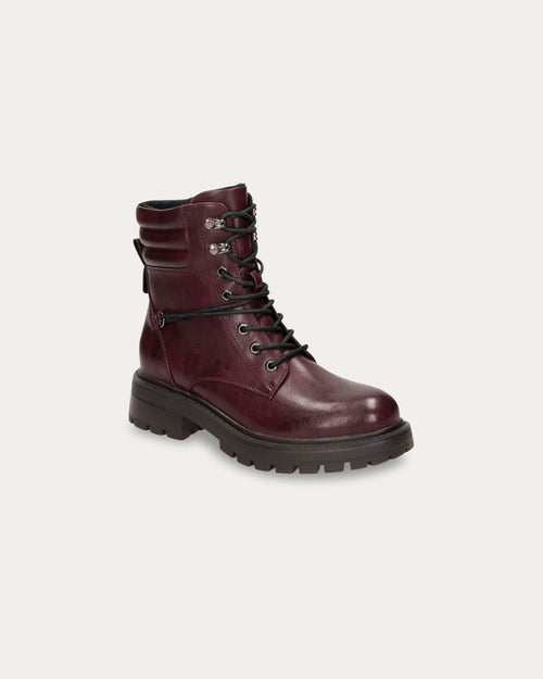 Anfibi Combat bordeaux - Vegani con zip
