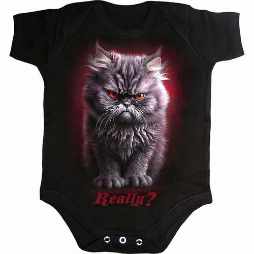 ANGER MANAGEMENT - Baby Sleepsuit Black Spiral USA