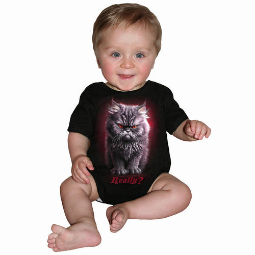 ANGER MANAGEMENT - Baby Sleepsuit Black Spiral USA