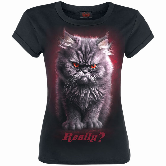 ANGER MANAGEMENT - Girls Boatneck Cap Sleeve T-Shirt Spiral USA