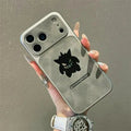 Anime Cartoon Ghost Gengar Laser Leather Texture Phone Case For iPhone PhoneShells