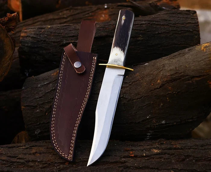 Antler Hunting Knife Handmade Stainless Steel Best Hunting Companion Knife cskforged