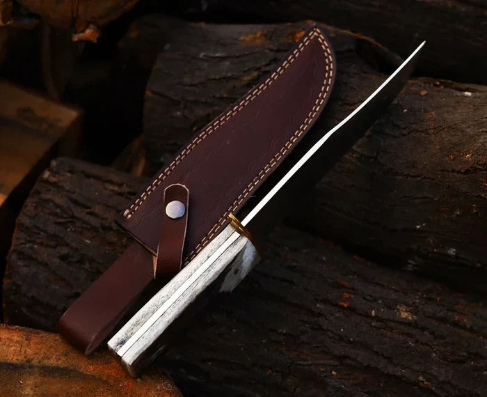 Antler Hunting Knife Handmade Stainless Steel Best Hunting Companion Knife cskforged