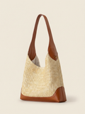 Artisanal Handwoven Colorblock Bucket Bag for Effortless Coastal Style LINTICO