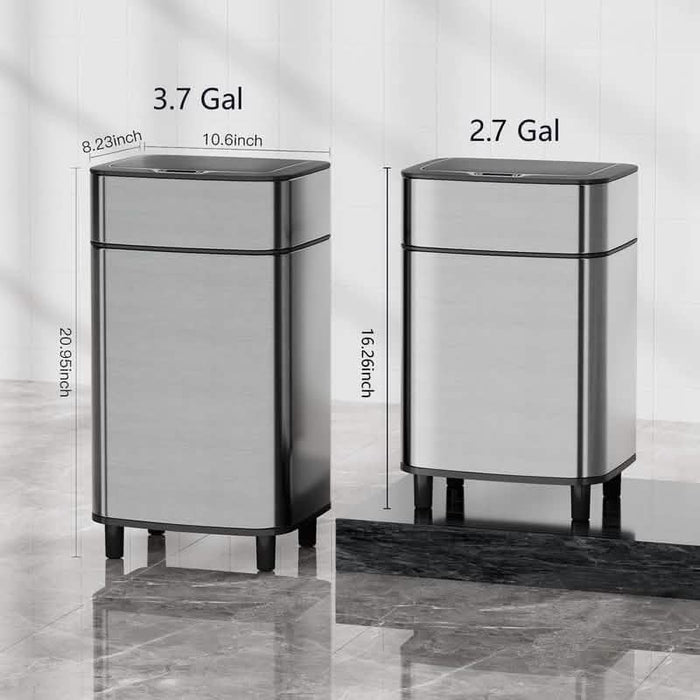 Automatic Stainless Steel Sensor Trash Can – Hands-free Quiet Close & Odor-Control System DailySale