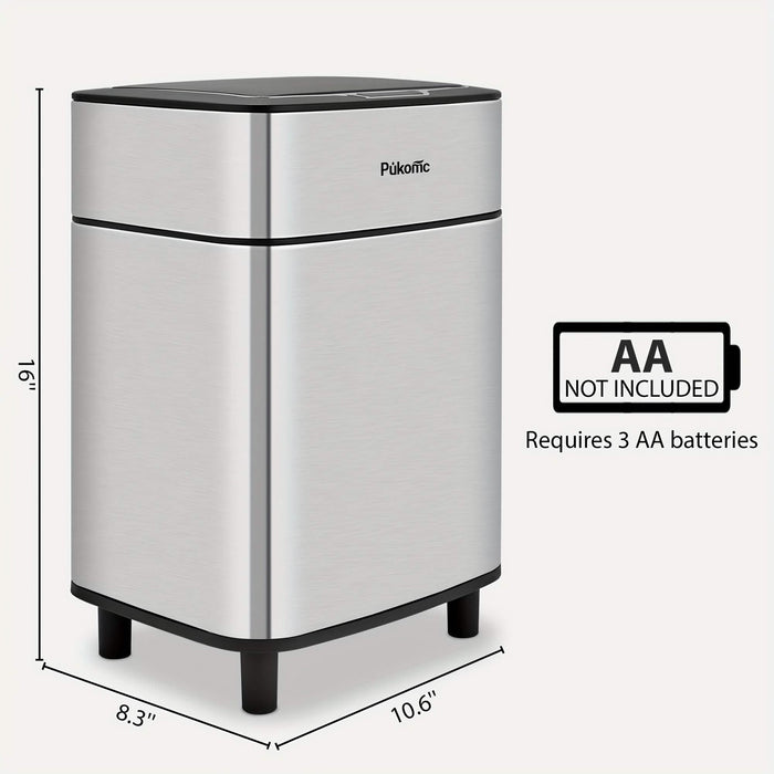 Automatic Stainless Steel Sensor Trash Can – Hands-free Quiet Close & Odor-Control System DailySale