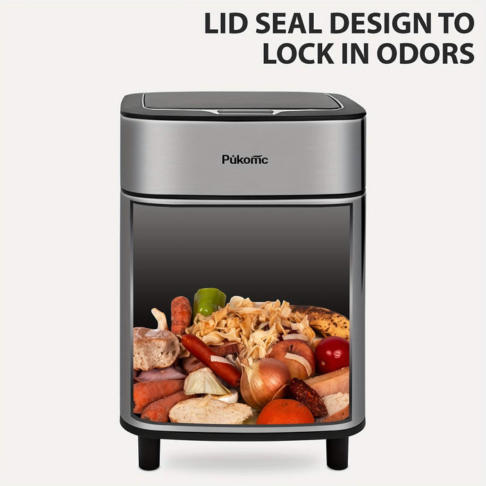 Automatic Stainless Steel Sensor Trash Can – Hands-free Quiet Close & Odor-Control System DailySale