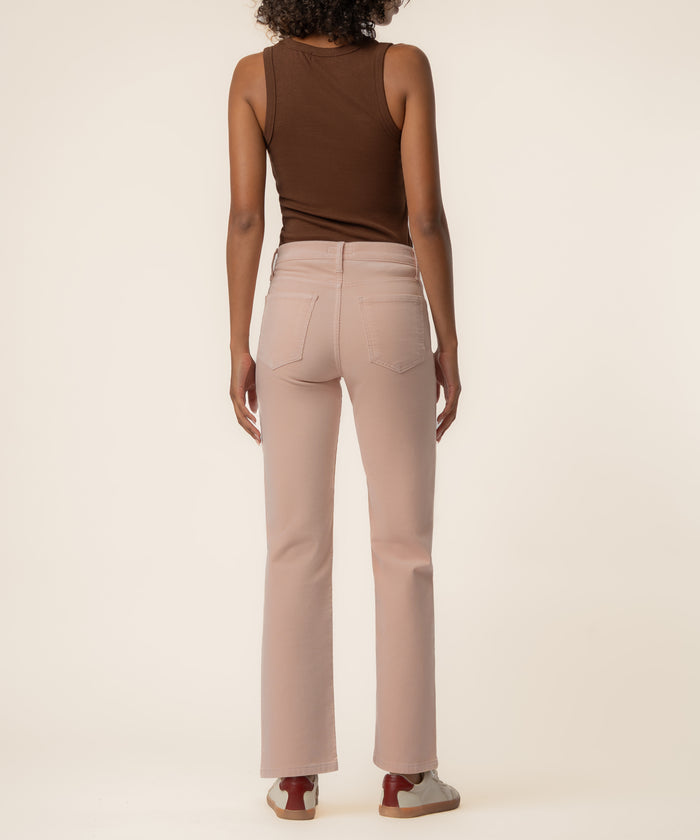 Avery Corduroy High Rise Straight Leg in Pink Diamond