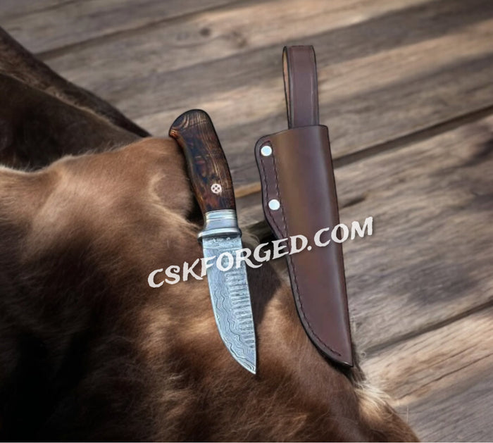 Barfight Special Damascus – Hand-Forged Tactical Brawler's Knife cskforged