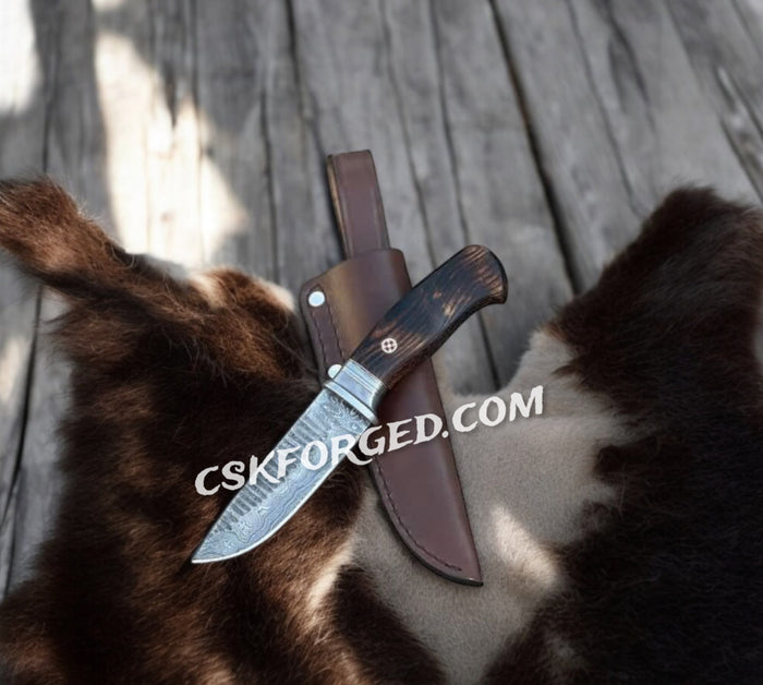 Barfight Special Damascus – Hand-Forged Tactical Brawler's Knife cskforged