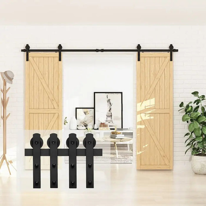 Barn Door Track Kit for Double Door (No Door) HAUSVITA