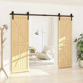 Barn Door Track Kit for Double Door (No Door) HAUSVITA