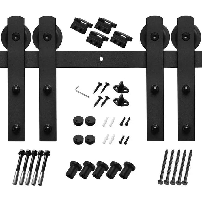Barn Door Track Kit for Double Door (No Door) HAUSVITA