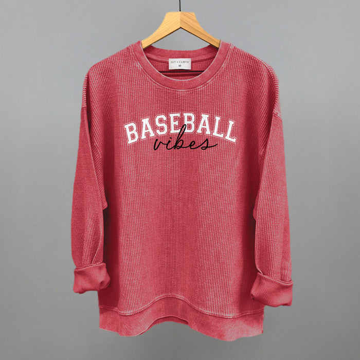 Oversized Corded Crew / Red / S