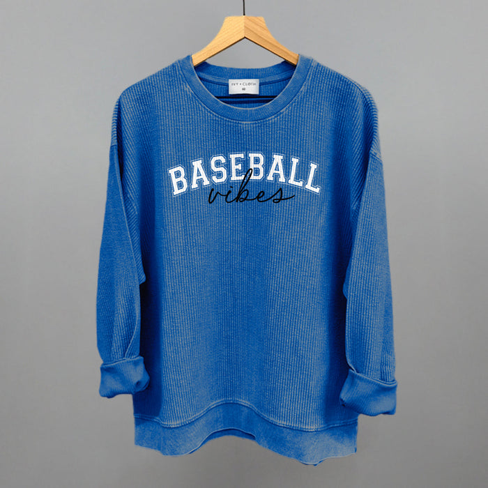 Oversized Corded Crew / Royal / S