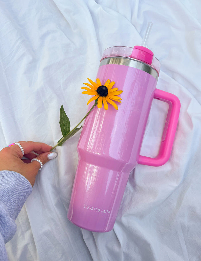 Basics Pink 40 oz Tumbler Elevated Faith