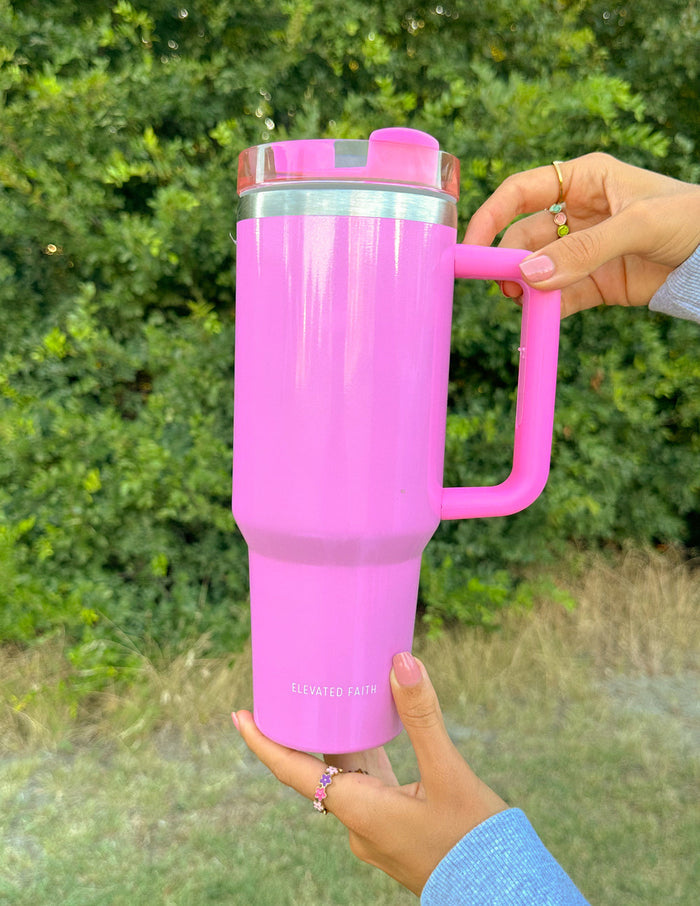 Basics Pink 40 oz Tumbler Elevated Faith