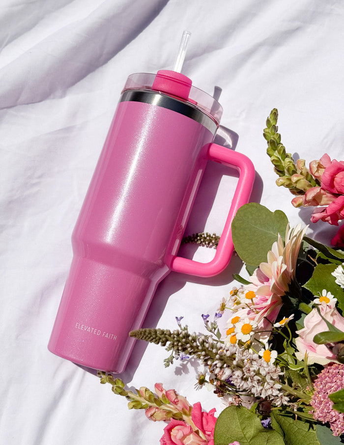 Basics Pink 40 oz Tumbler Elevated Faith