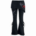 BAT'S HEART - 2in1 Boot-Cut Leggings with Micro Slant Skirt Spiral USA