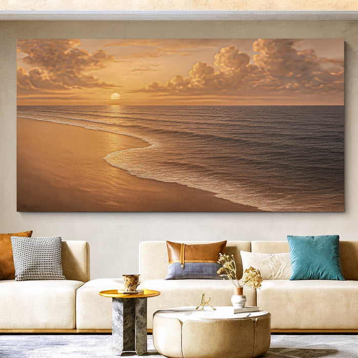 Beach Shoreline Coastal Wall Art VIII Tailored Canvases