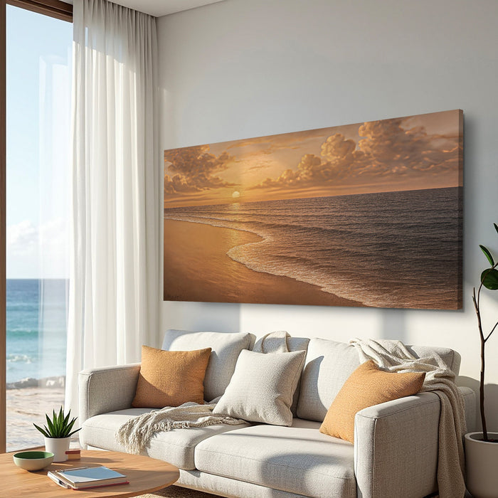 Beach Shoreline Coastal Wall Art VIII Tailored Canvases
