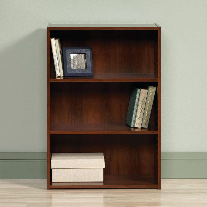 Beginnings 3 Shelf Bookcase In Brook Cherry Finish ShipItFurniture