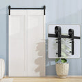 Bi-Folding Sliding Barn Door Hardware Track Kit (No Door) HAUSVITA