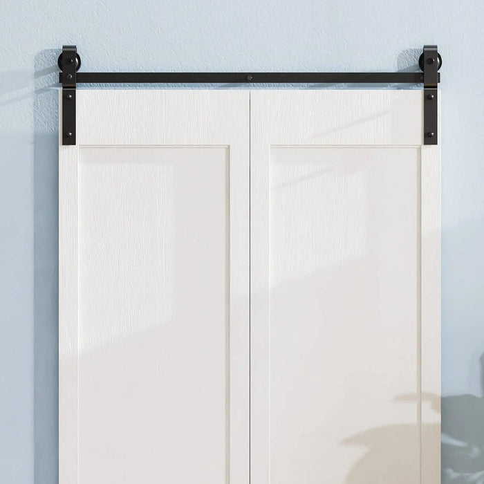 Bi-Folding Sliding Barn Door Hardware Track Kit (No Door) HAUSVITA
