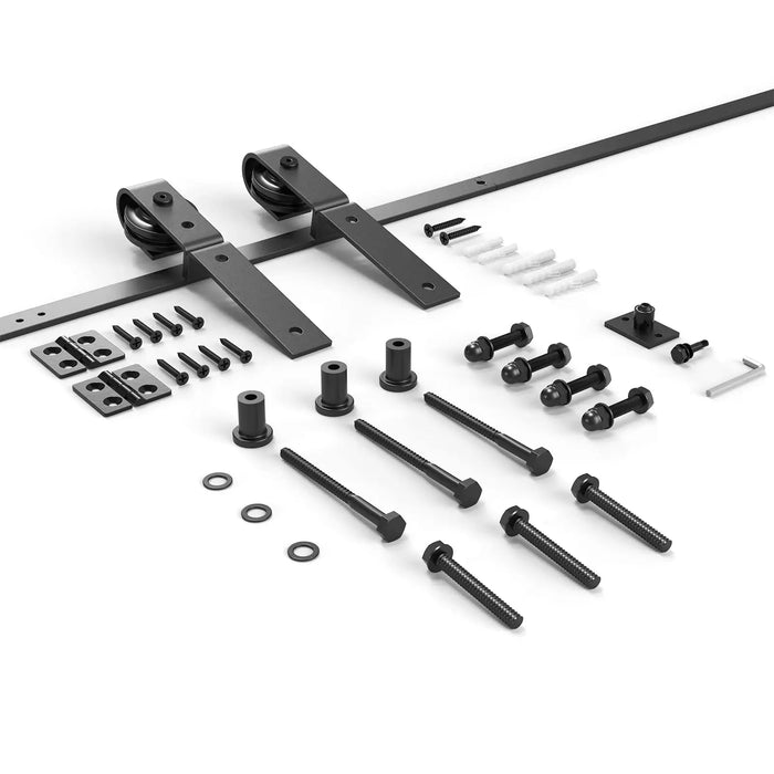 Bi-Folding Sliding Barn Door Hardware Track Kit (No Door) HAUSVITA