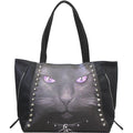 BLACK CAT - Tote Bag - PU Leather Studded Spiral USA