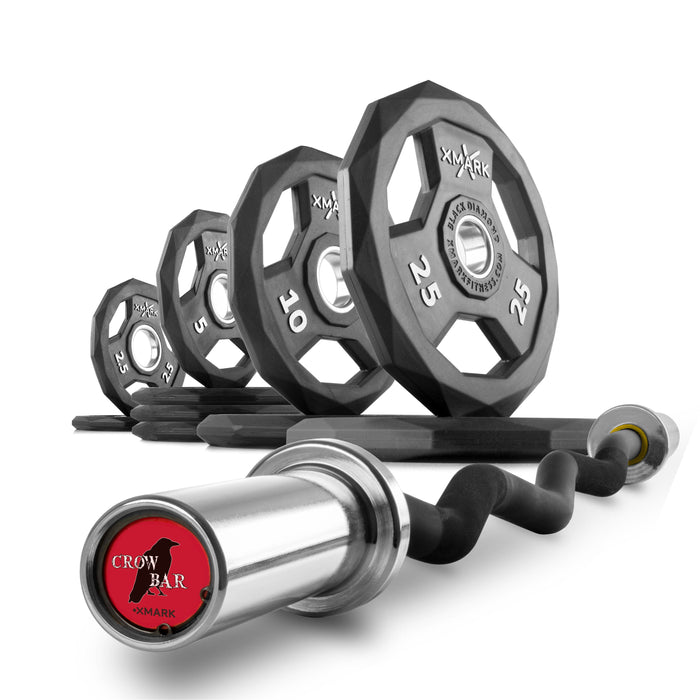Black Diamond® Olympic Weight Plates and Curl Barbell Sets XMARK