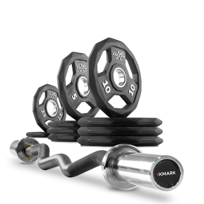 Black Diamond® Olympic Weight Plates and Curl Barbell Sets XMARK