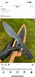 Black Edition Damascus Tactical Knuckle Camping Knife with Full Tang handle cskforged