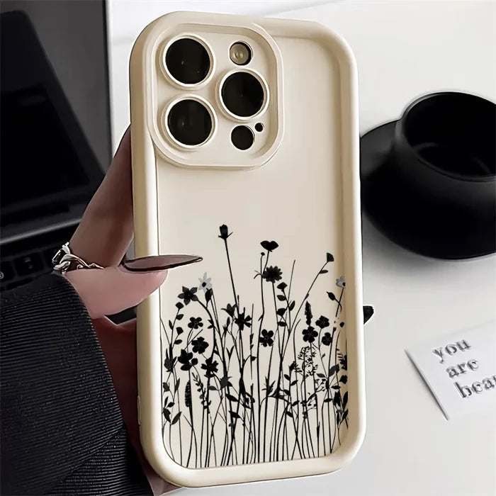 Black Flower Phone Case PhoneShells