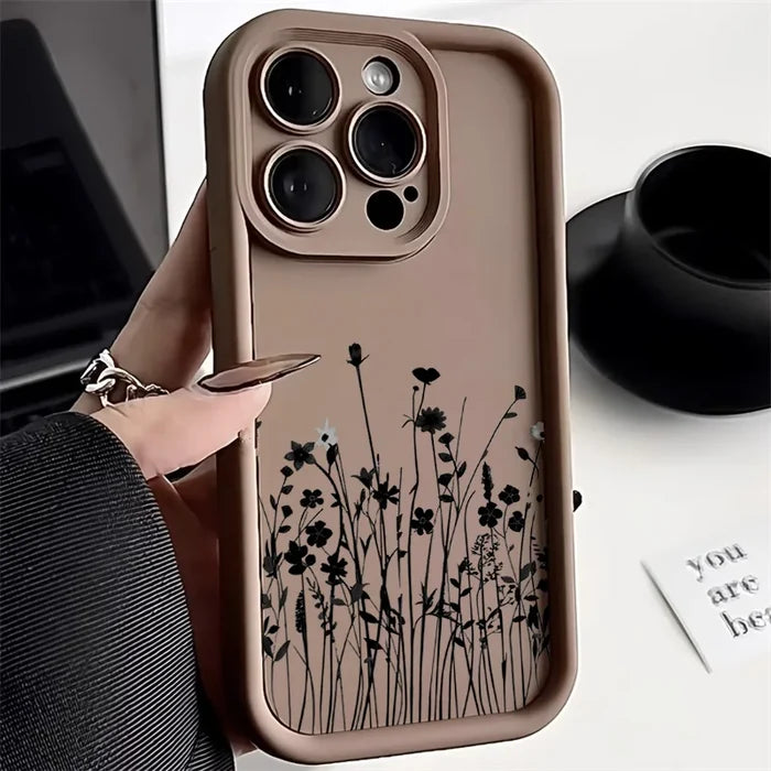 Black Flower Phone Case PhoneShells