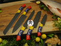 Black Powdered Venezuela Flag Handle Knives cskforged