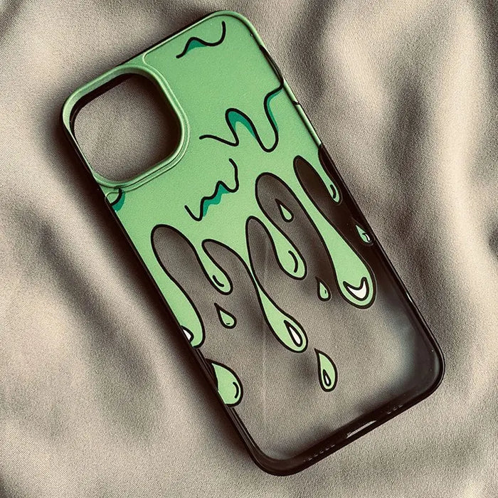 Black Purple Flame Hard Clear Phone Case PhoneShells