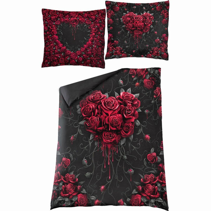 BLEEDING HEART - Single Duvet Cover + UK And EU Pillow case Spiral USA
