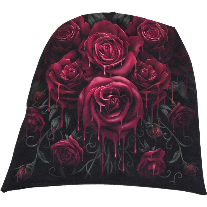 BLOOD ROSE - Light Cotton Beanies Black Spiral USA