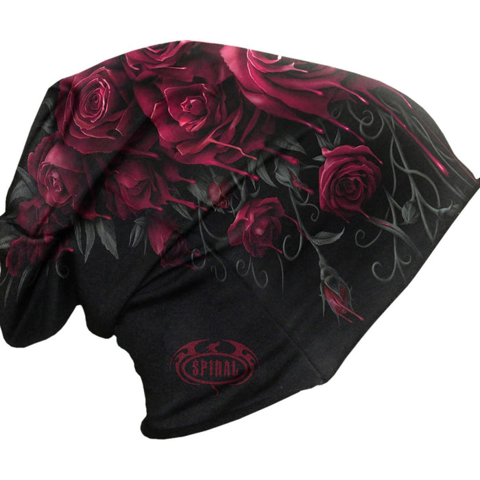 BLOOD ROSE - Light Cotton Beanies Black Spiral USA