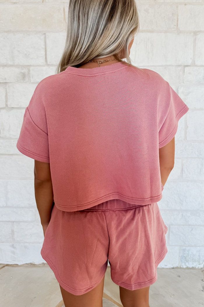 Blossom Cropped Tee and Ruffle High Waist Skort Set Shewin