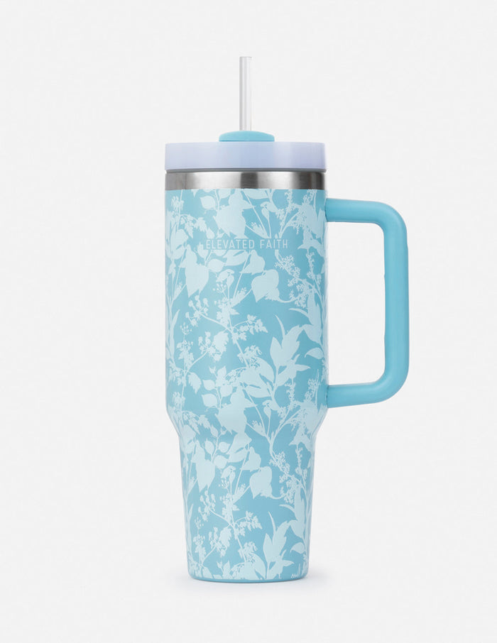 Blue Botanic 40 oz Tumbler Elevated Faith