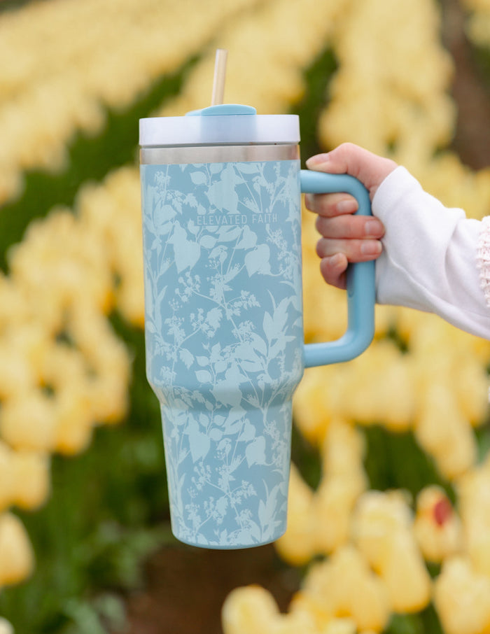 Blue Botanic 40 oz Tumbler Elevated Faith