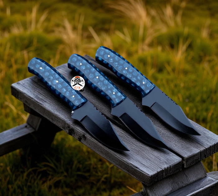 Blue Honeycomb Blade Set-Ultra-Sharp Utility Knives cskforged