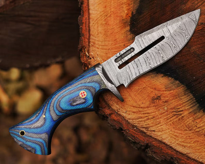Bocat Damascus Steel Hunting Knife by cskforged cskforged