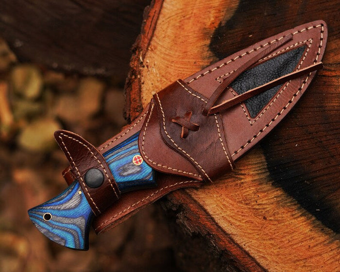 Bocat Damascus Steel Hunting Knife by cskforged cskforged
